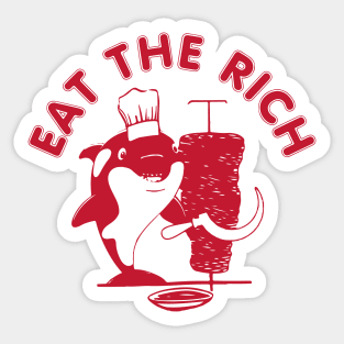 EAT THE RICH Gladys The Orca Sticker